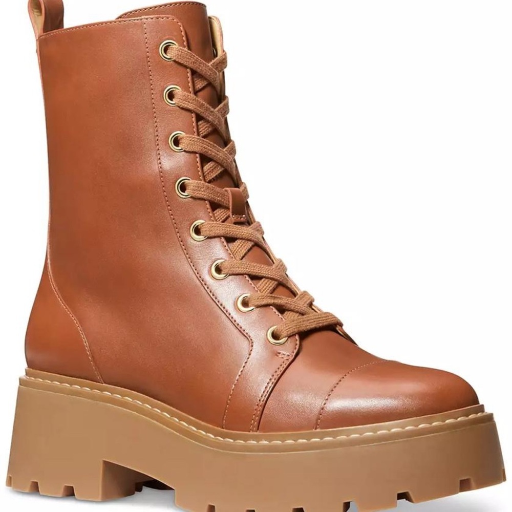 Michael Kors Blake Lace-Up Combat Platform Boots